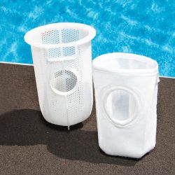 Verdelife Panier pour écumoire de piscine en plastique élastique durable Filtres pour piscine Taille adaptée 16 x 7,5 cm
